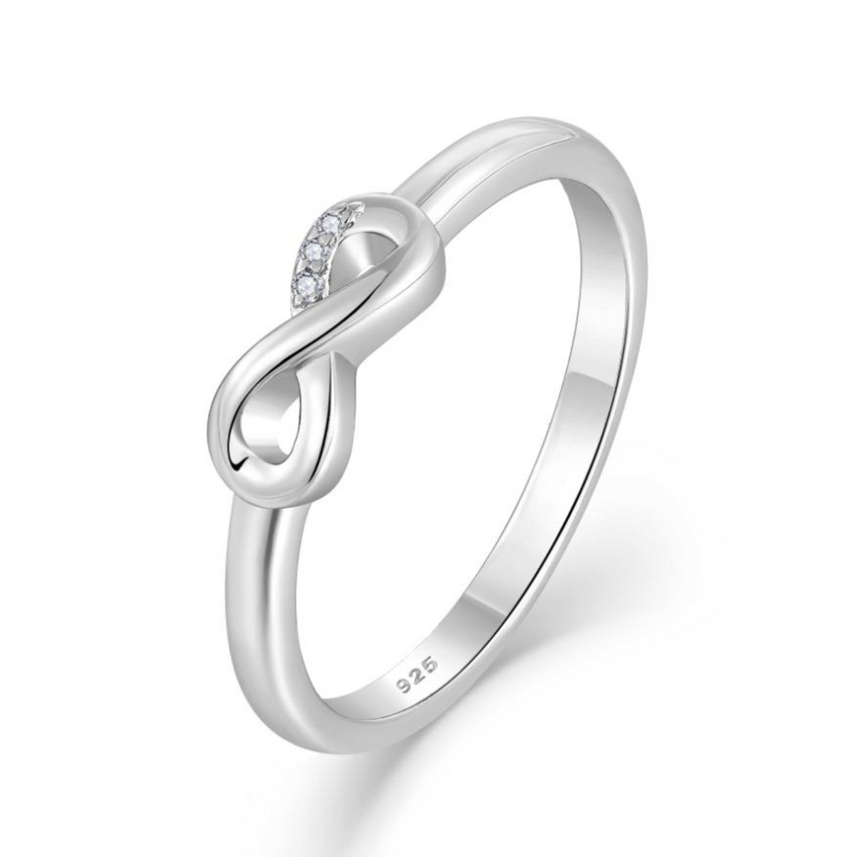 925 Sterling Silver Infinity Loop Ring