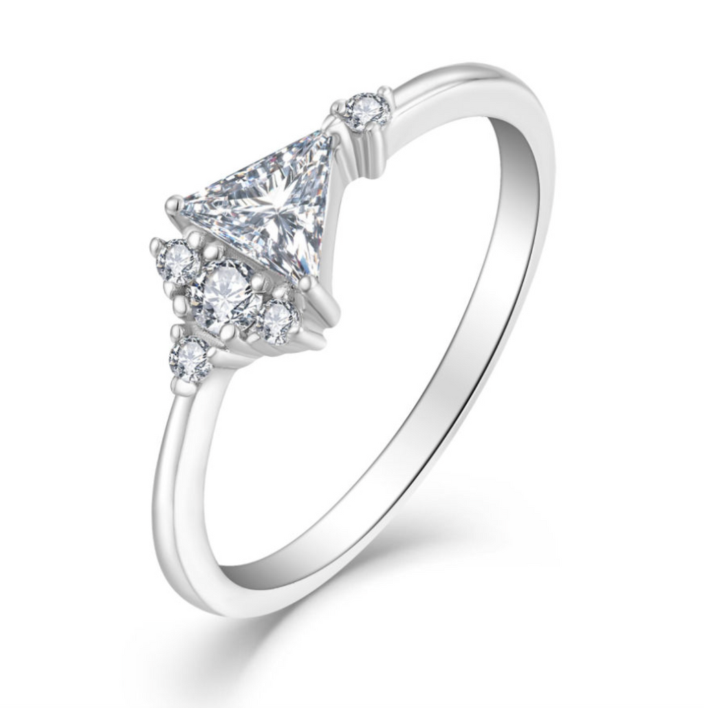 Hypoallergenic Triangle CZ Ring