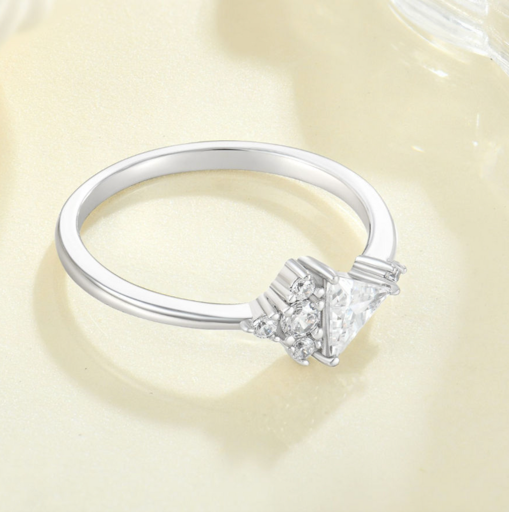 Hypoallergenic Triangle CZ Ring