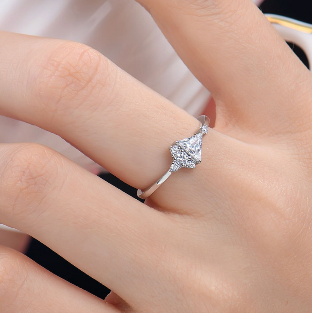 Hypoallergenic Triangle CZ Ring