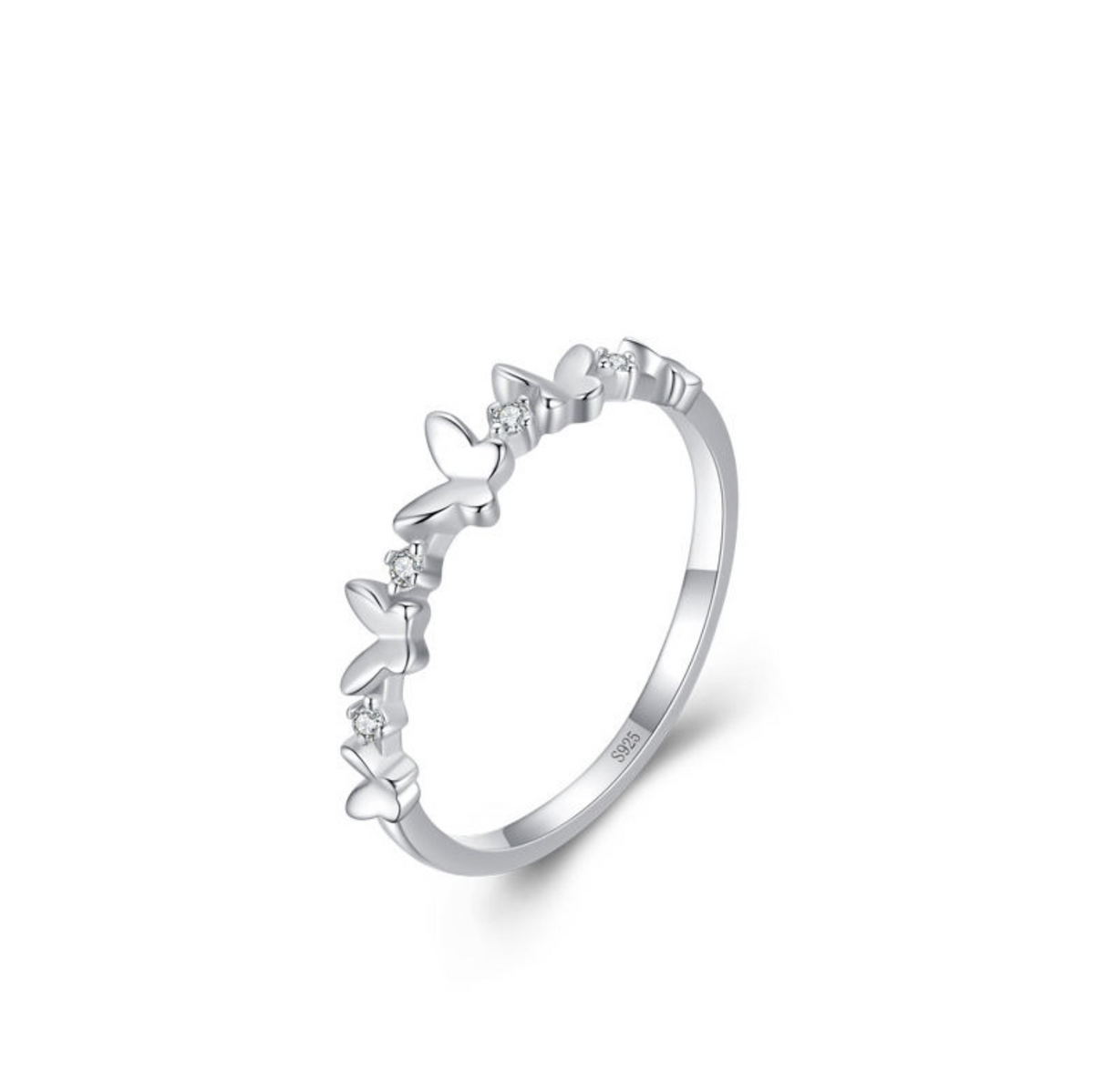 Sterling Silver Dainty Butterfly Ring