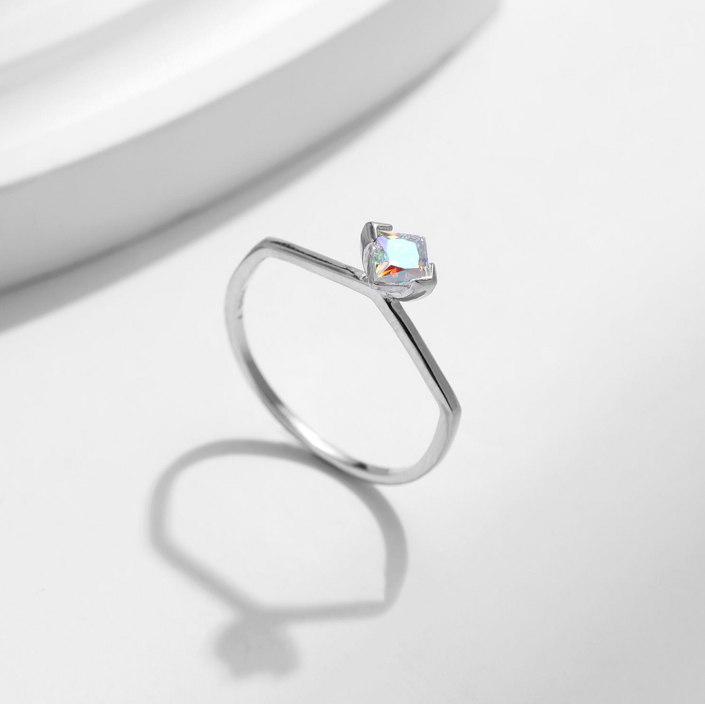 Colorful Zirconia 925 Sterling Silver Ring