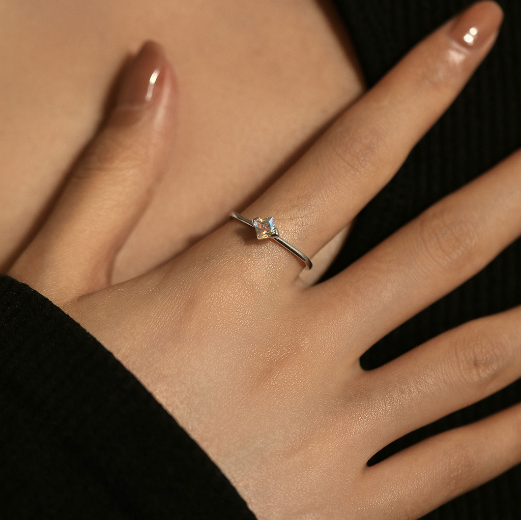 Colorful Zirconia 925 Sterling Silver Ring